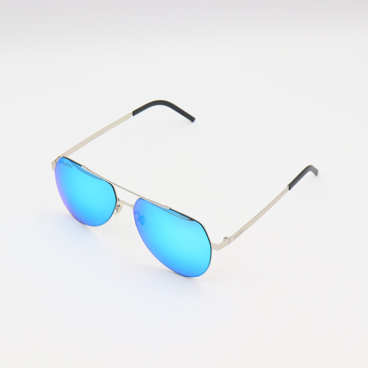 Gucci - Silver Aviator - Blue Mirror - Sunglasses - CHASHMAY KHASยฎ