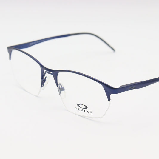 Chashmay Khas Oakley semi-rimless spectacles with black frame and clear lenses, stylish eyewear for everyday use.