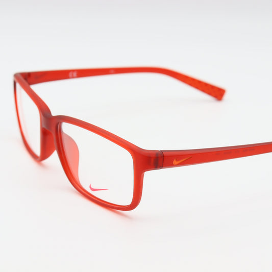 Nike red square lightweight sports eyeglasses by CHASHMAY KHAS® with stylish, durable frames for active wear.