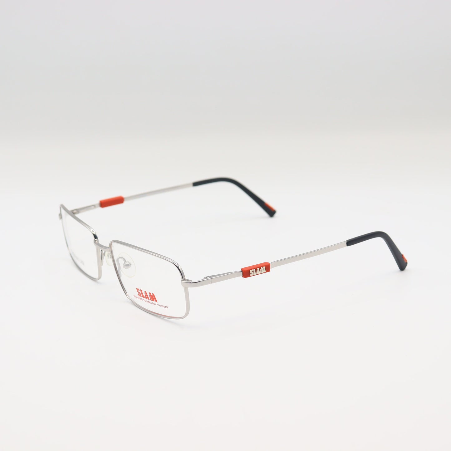 Red and silver rectangular CHASHMAY KHAS® spectacles with advanced technology frame, designed for stylish eye wear.