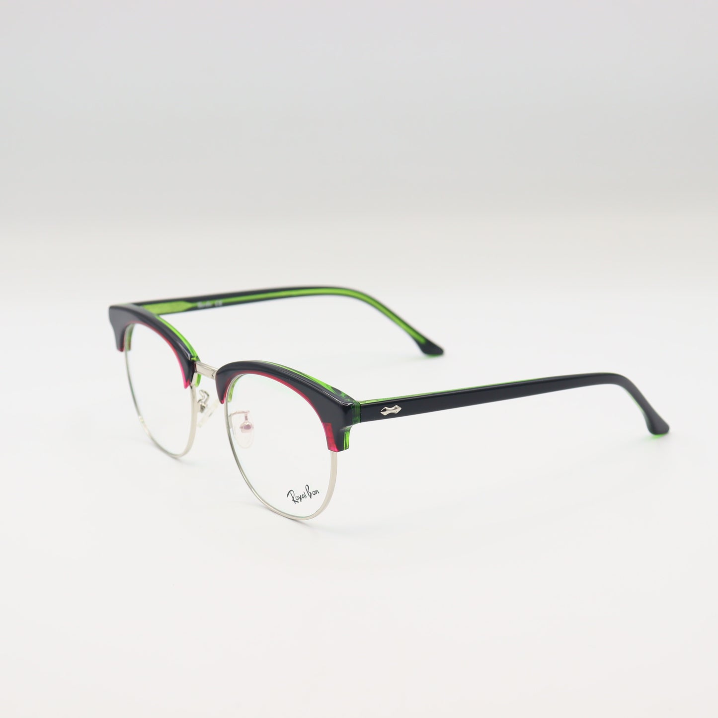 Round tortoiseshell eyeglasses by CHASHMAY KHAS® with classic design and clear lenses, showcasing stylish spectacle frames.