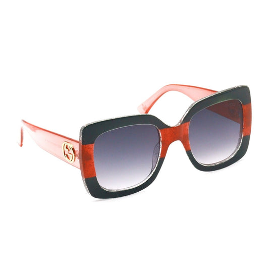 Gucci - Web - Stripe - Glitter - Oversized - Square - Sunglasses - CHASHMAY KHAS® - product_vendor