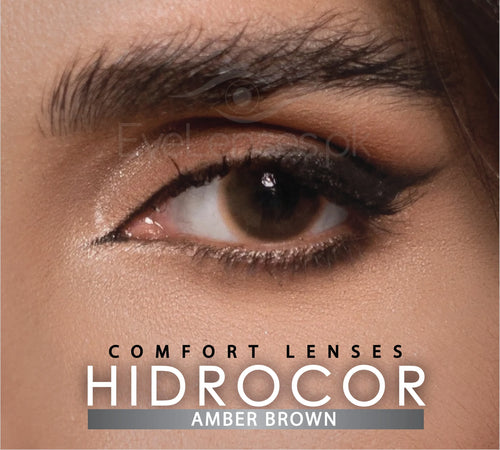 Amber Brown Hidrocor - Comfort Lenses