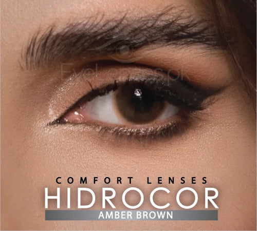 Amber Brown Hidrocor - Comfort Lenses