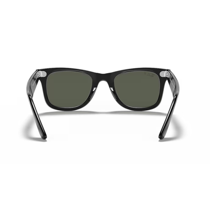 Chashmay Khas RayBan RB2140 Wayfarer Classic polarized sunglasses with green lenses and black frames.