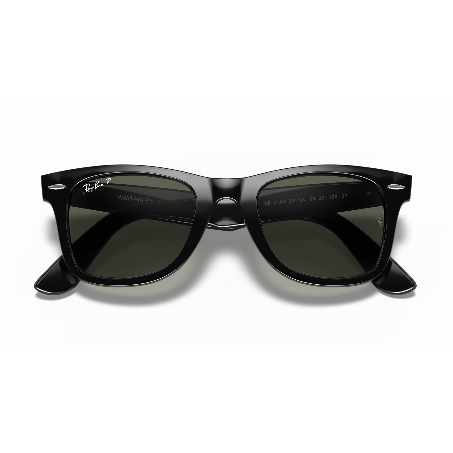 Chashmay Khas RayBan RB2140 Wayfarer Classic polarized sunglasses with green lenses and black frame, stylish and protective eyewear