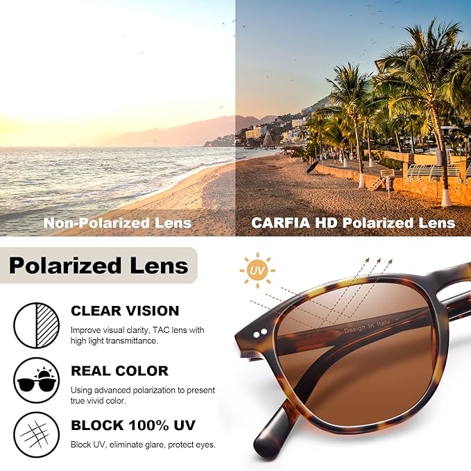 CARFIA - CA5285L - Retro Polarized - Sunglasses - 100% Original - CHASHMAY KHAS®