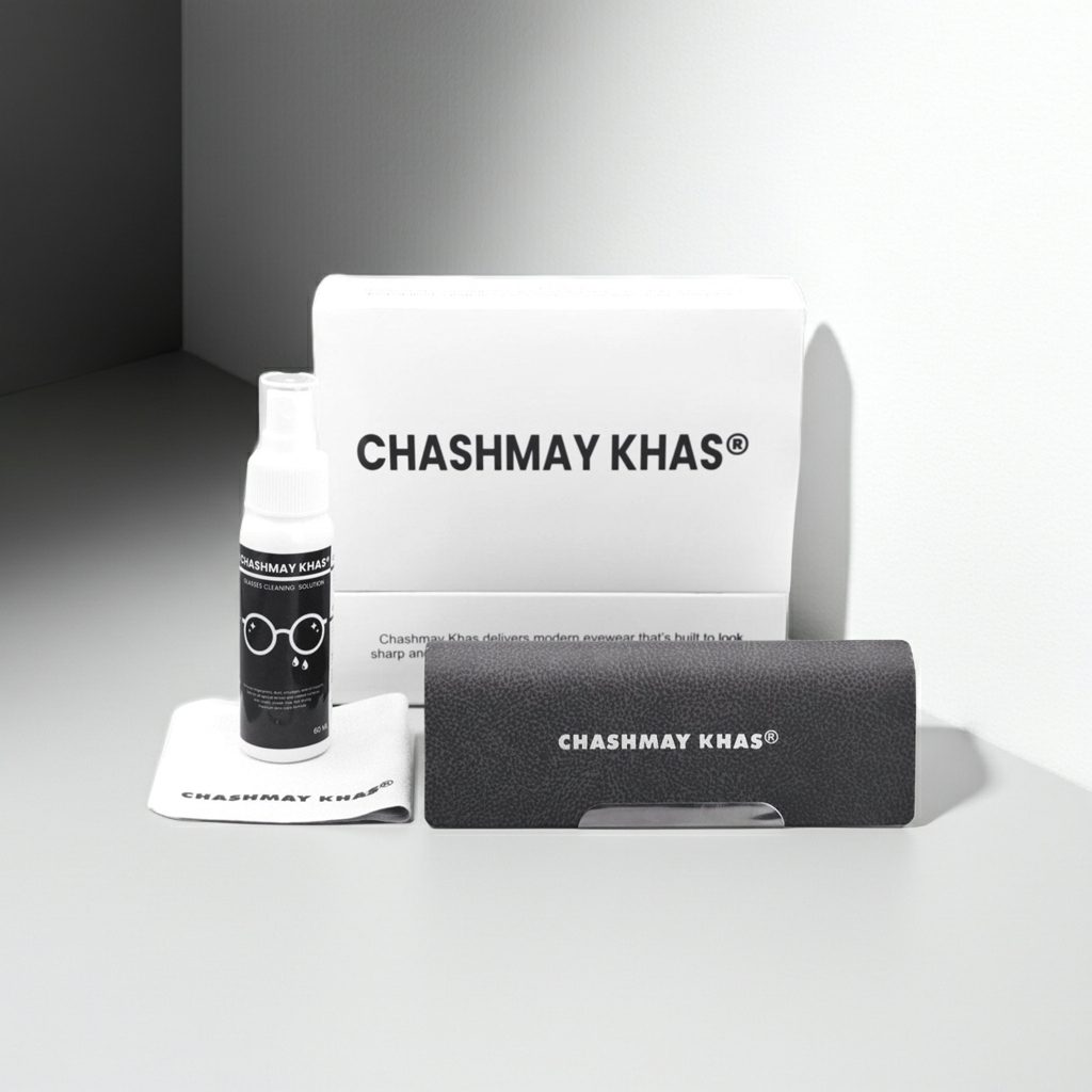 CHASHMAY KHAS® Premium Eyewear Cleaning Kit – 60ml Lens Spray, Microfiber Cloth & Stylish Hard Case - CHASHMAY KHAS®