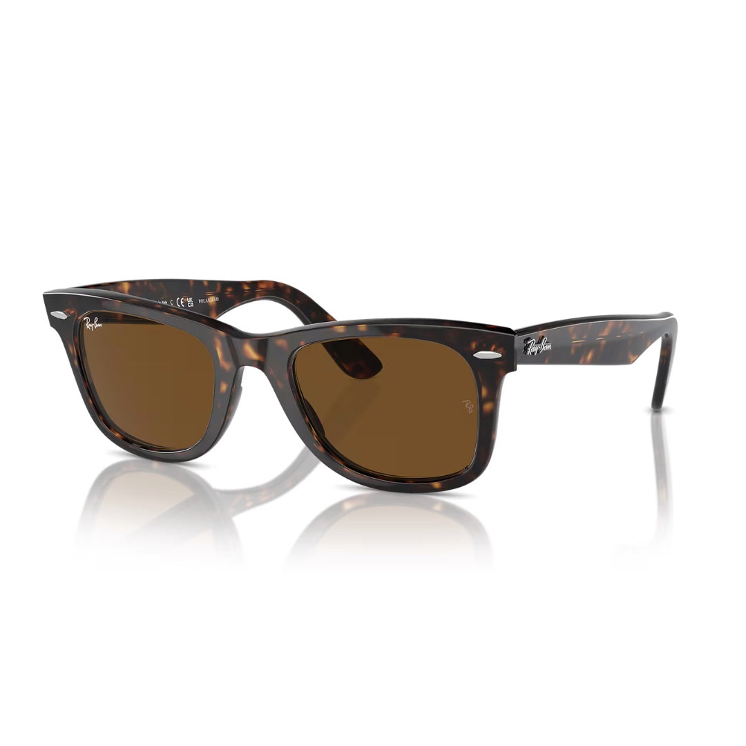 Chashmay Khas RayBan RB2140 Wayfarer Classic sunglasses with G-15 lenses, featuring black frames and dark tinted lenses.