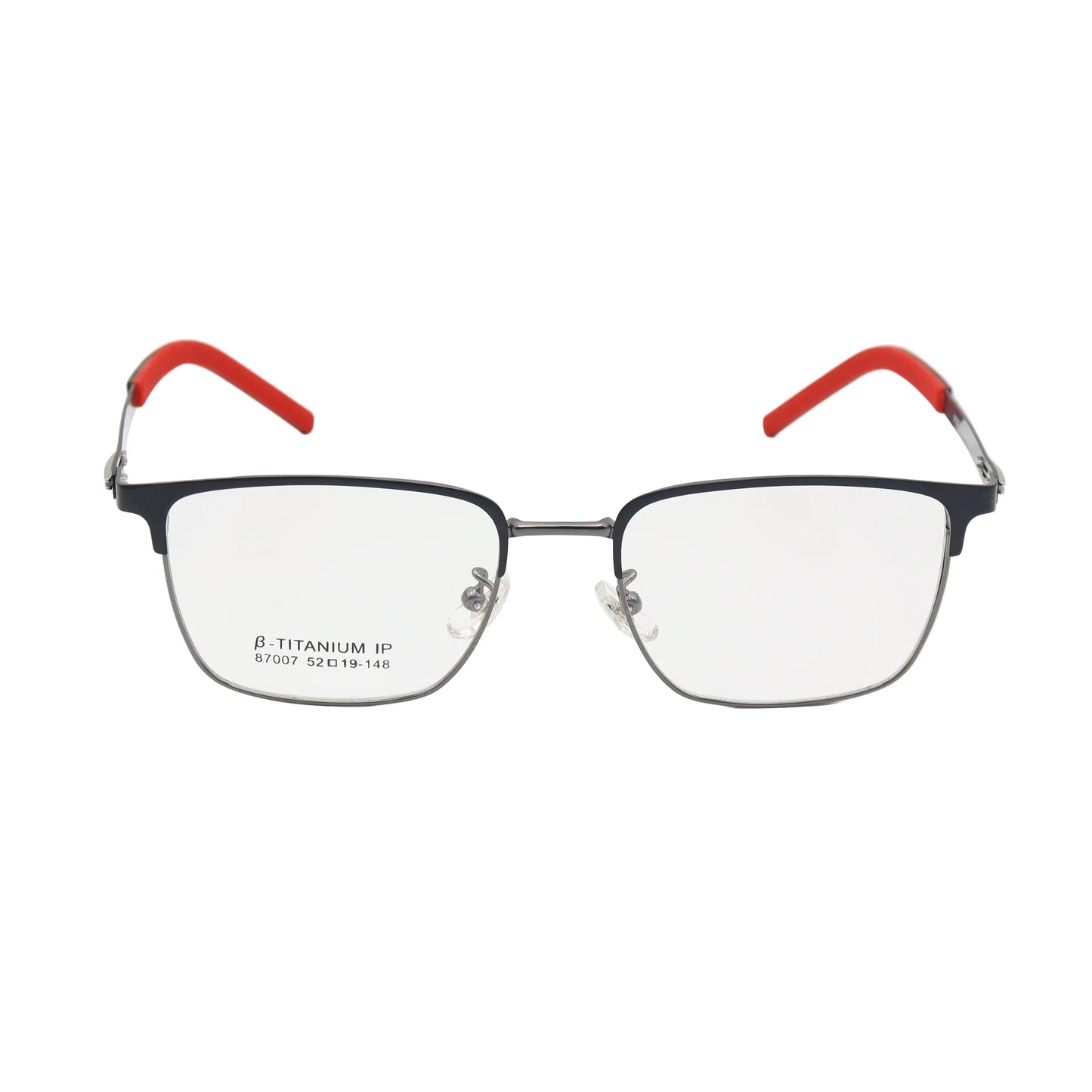Brown β-Titanium square eyeglasses by CHASHMAY KHAS® with ultra-lightweight frame and sleek design.