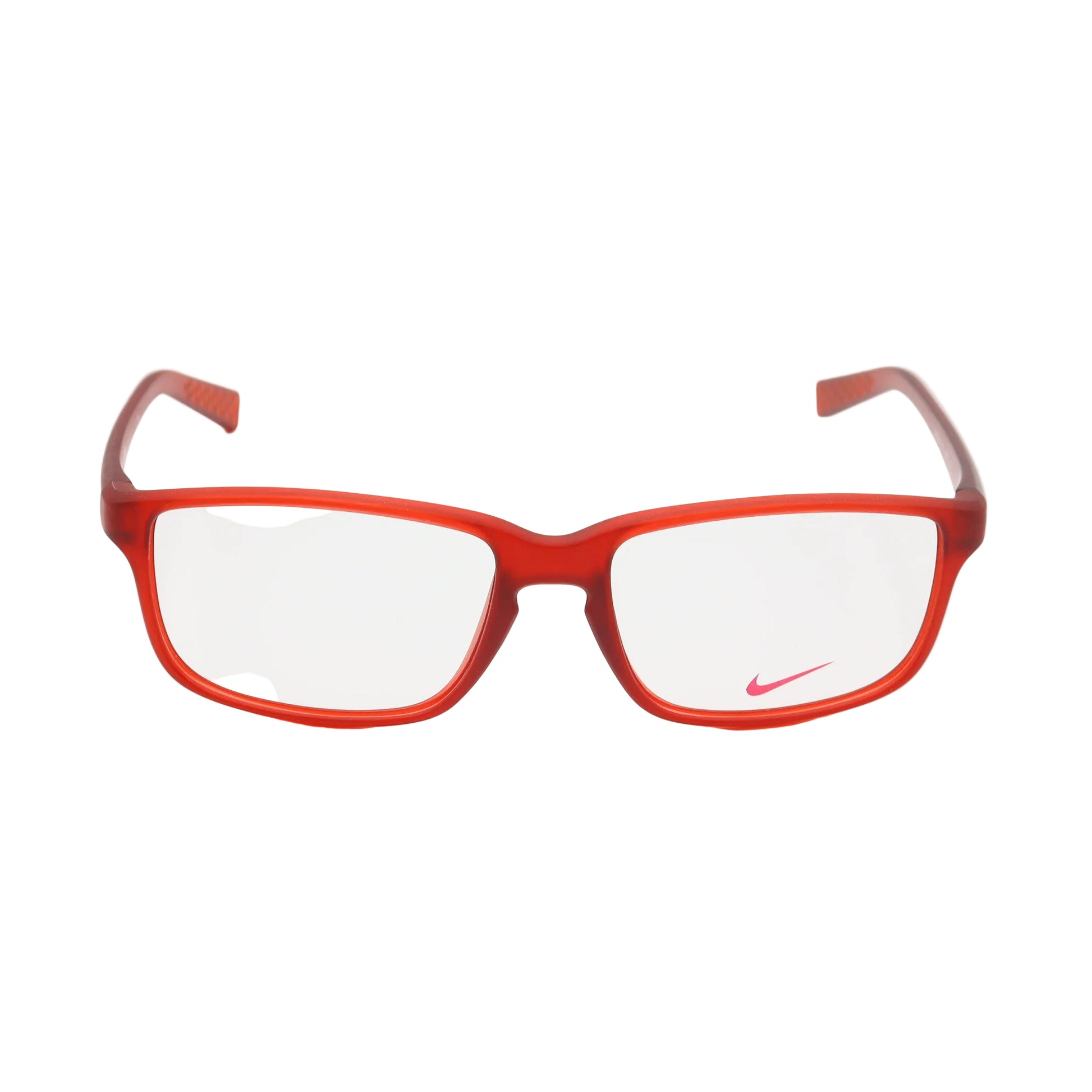 Nike red square lightweight sports eyeglasses by CHASHMAY KHAS® with a sleek, modern design and durable frame.