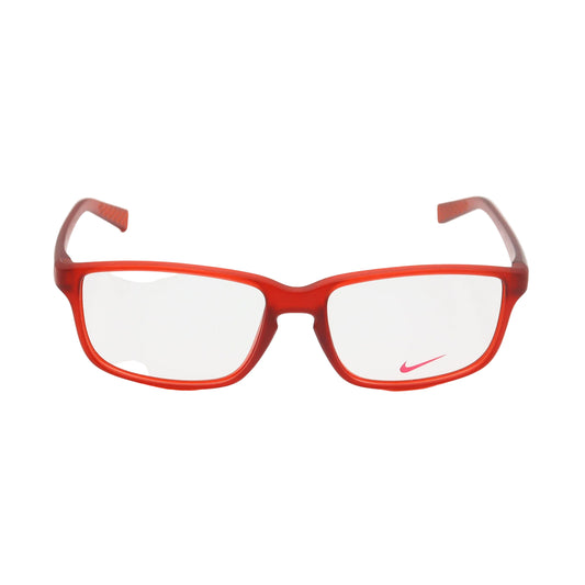 Nike red square lightweight sports eyeglasses by CHASHMAY KHAS® with a sleek, modern design and durable frame.