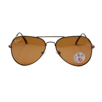 Chashmay Khas RayBan RB3025 polarized aviator sunglasses with metal frames and dark lenses, designed for outdoor sun protection.