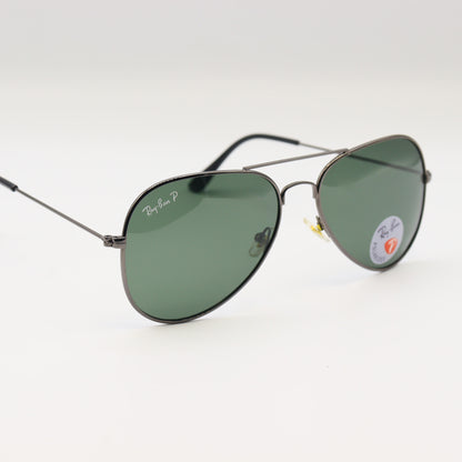 Chashmay Khas RayBan RB3025 polarized aviator sunglasses with metal frames and dark tinted lenses.