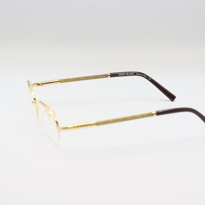 Montblanc Oval Halfrim luxury unisex eyeglasses by CHASHMAY KHAS®, featuring sleek oval frames and sophisticated design.