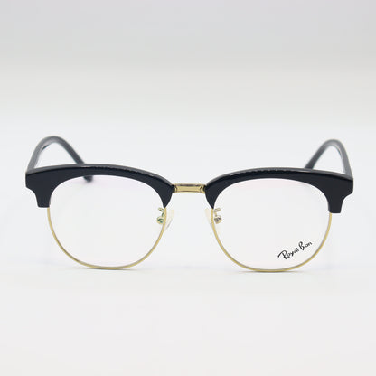 Round tortoiseshell eyeglasses by CHASHMAY KHAS® with classic design, featuring a sleek frame and clear lenses.