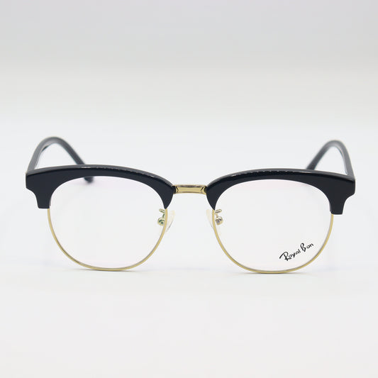 Round tortoiseshell eyeglasses by CHASHMAY KHAS® with classic design, featuring a sleek frame and clear lenses.