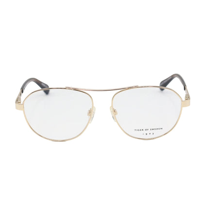 Gold aviator eyeglasses with a premium metal frame from Tiger of Sweden, displayed on a clean background.