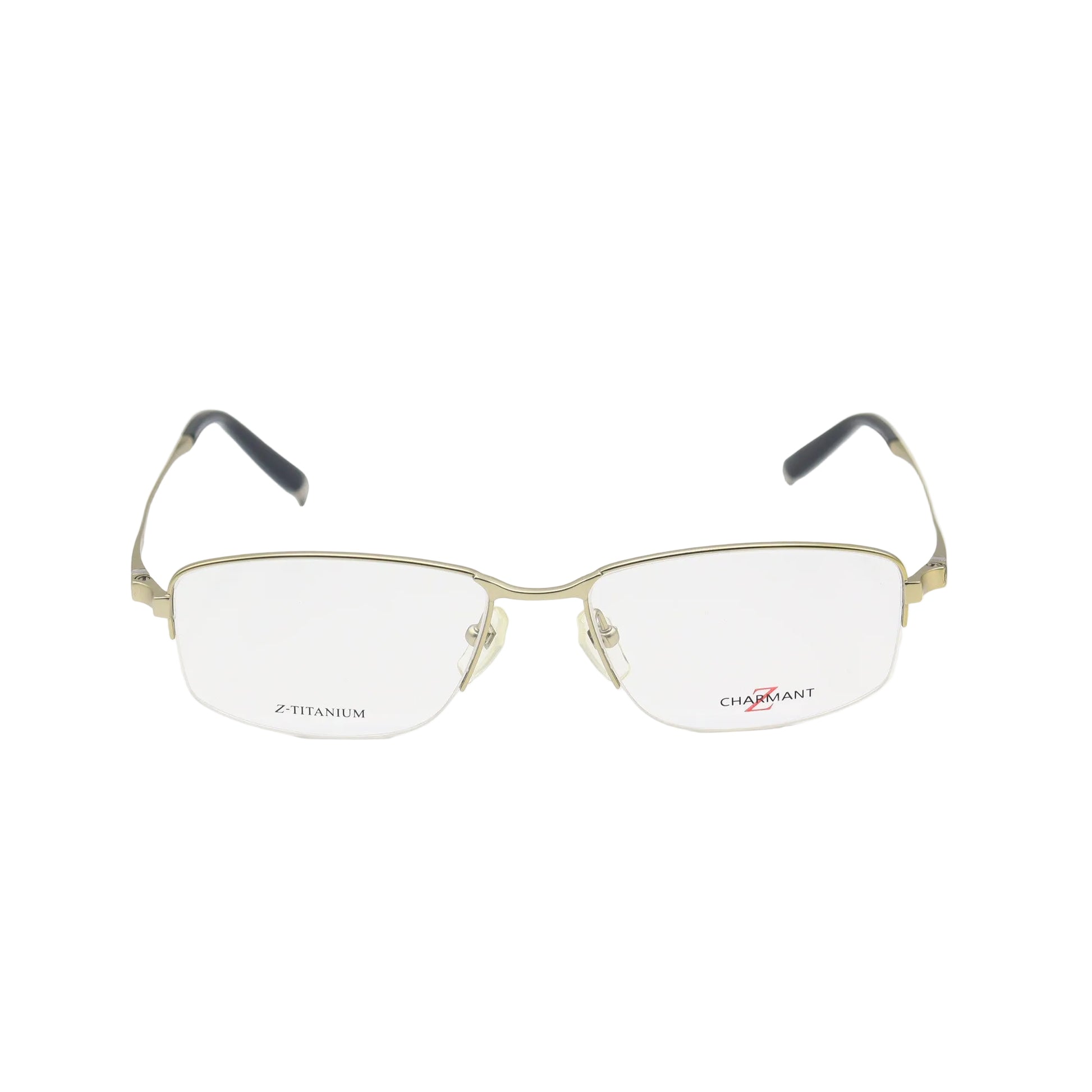 Gold rectangular Charmant Z-Titanium eyeglasses by CHASHMAY KHAS® with lightweight titanium frames, stylish and premium eyewear.