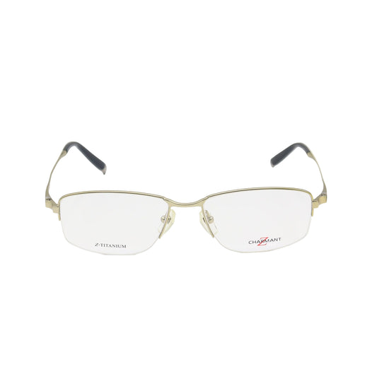 Gold rectangular Charmant Z-Titanium eyeglasses by CHASHMAY KHAS® with lightweight titanium frames, stylish and premium eyewear.