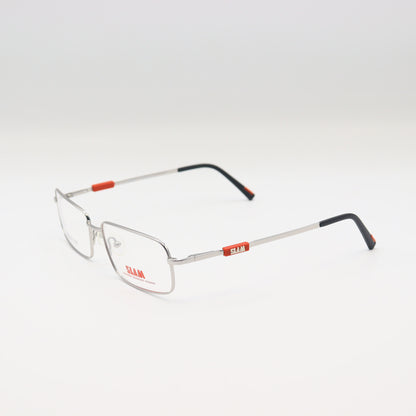Red and silver rectangular CHASHMAY KHAS® spectacles with advanced technology frame, designed for stylish eye wear.