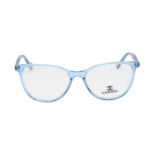 Chanel light blue cat-eye eyeglasses with transparent acetate frames, stylish and elegant CHASHMAY KHAS® spectacles.