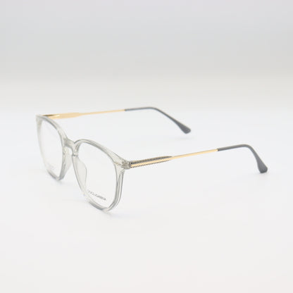 Chashmay Khas transparent grey cat-eye eyeglasses with lightweight TR90 frames, designed for stylish, comfortable wear.