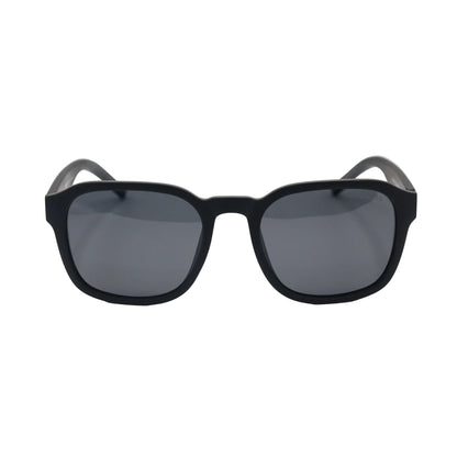 HUGO BOSS square polarized sunglasses with dark lenses and sleek black frame, branded CHASHMAY KHAS®.