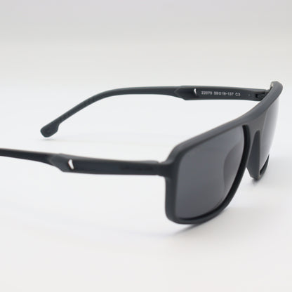 Chashmay Khas® Carrera x Ducati 22079 wraparound polarized sunglasses with sleek black frame and tinted lenses.