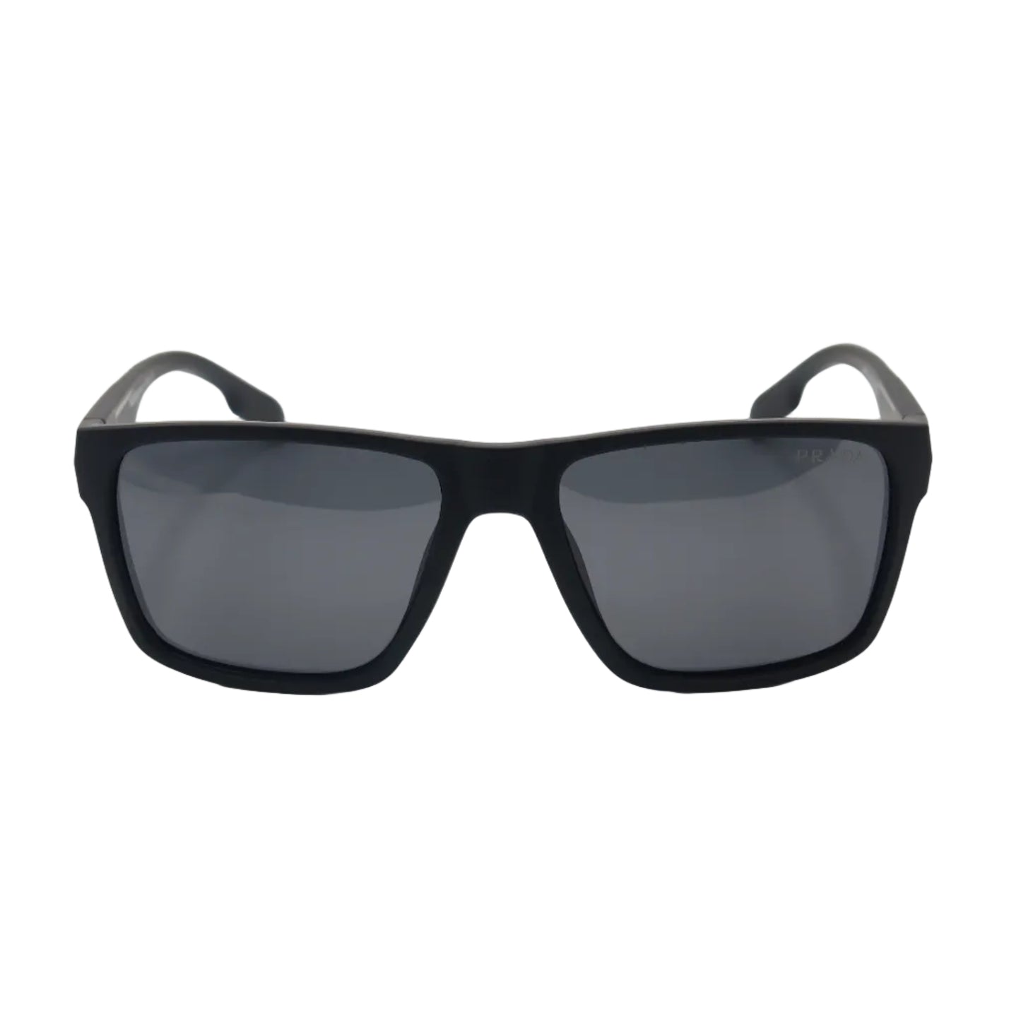 Prada square sunglasses with matte black frame and polarized lenses, stylish eyewear by CHASHMAY KHAS®