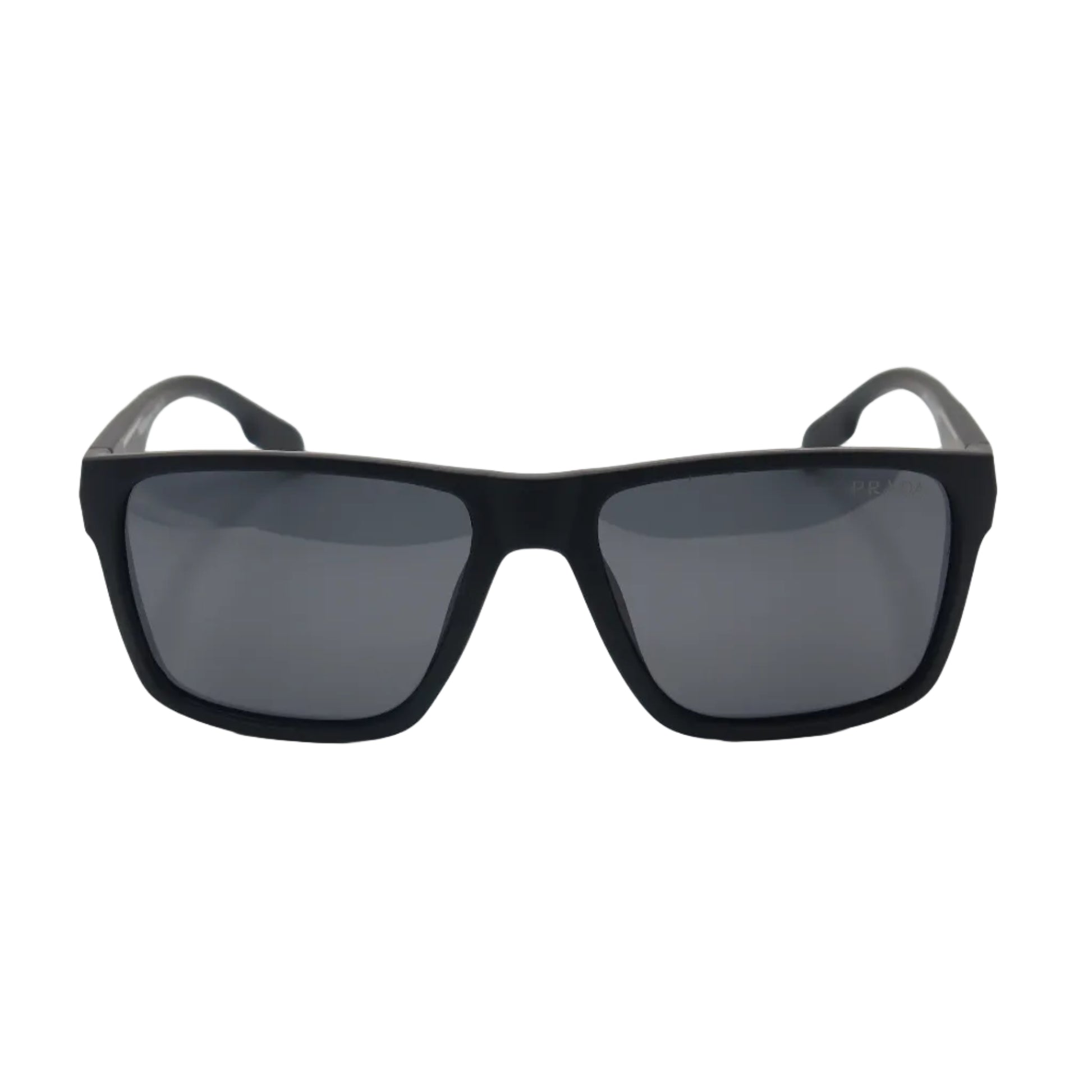 Prada square sunglasses with matte black frame and polarized lenses, stylish eyewear by CHASHMAY KHAS®