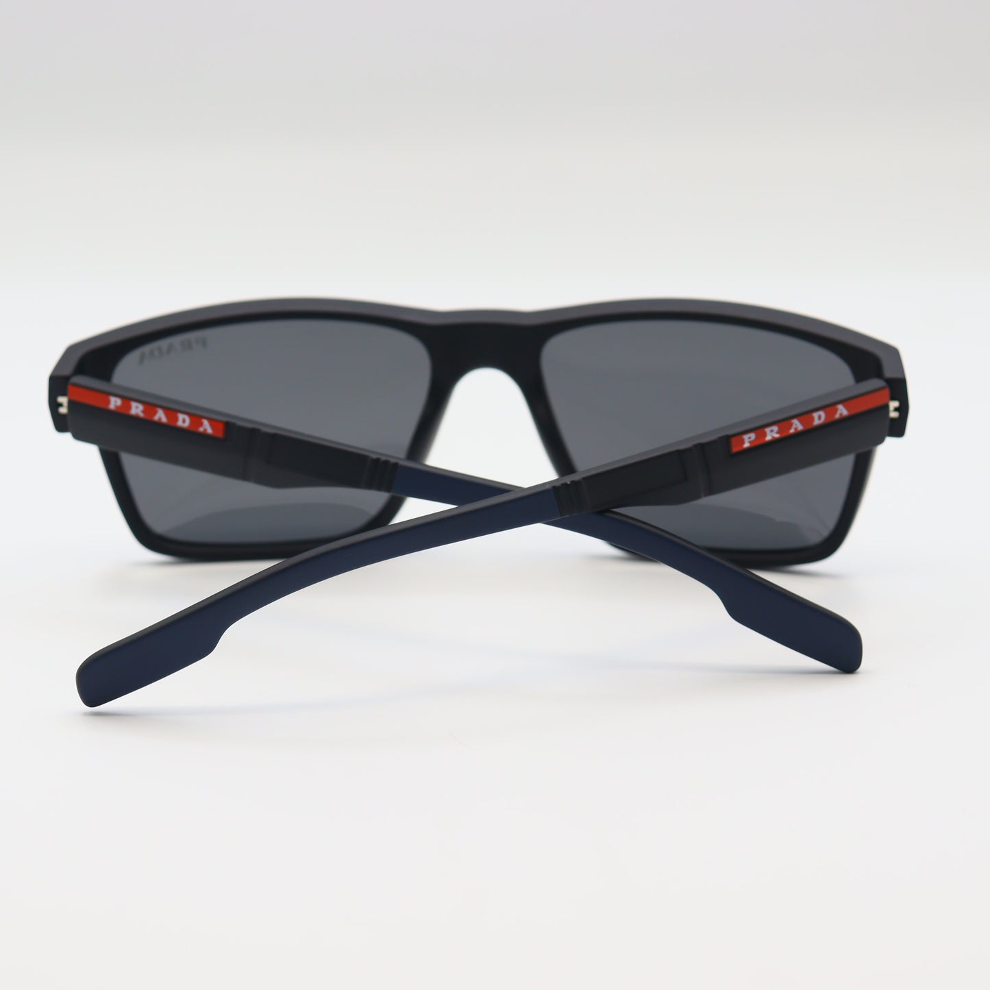 Prada square sunglasses with matte black frame and polarized lenses, stylish eyewear by CHASHMAY KHAS®