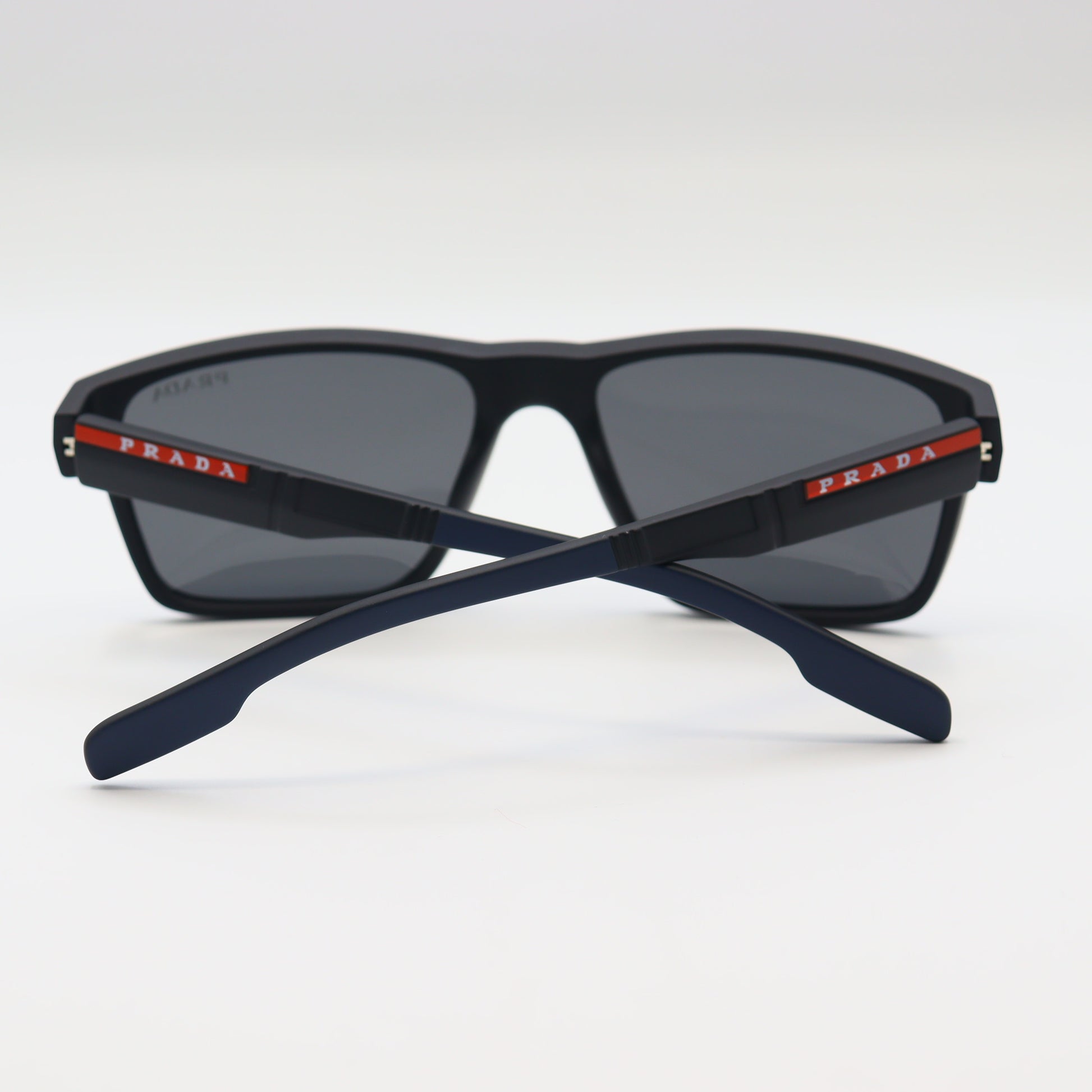 Prada square sunglasses with matte black frame and polarized lenses, stylish eyewear by CHASHMAY KHAS®