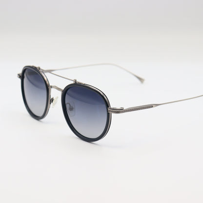 Vintage round sunglasses by CHASHMAY KHAS® with tortoise shell frames and gold accents, featuring polarized lenses.