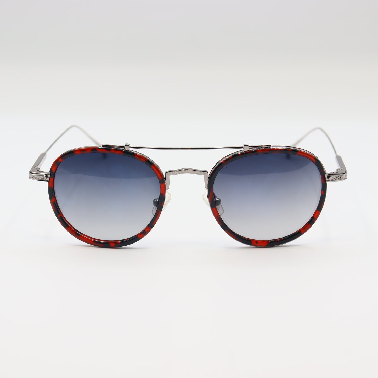 Vintage round sunglasses by CHASHMAY KHAS® with tortoise shell frames and gold accents, featuring polarized lenses.