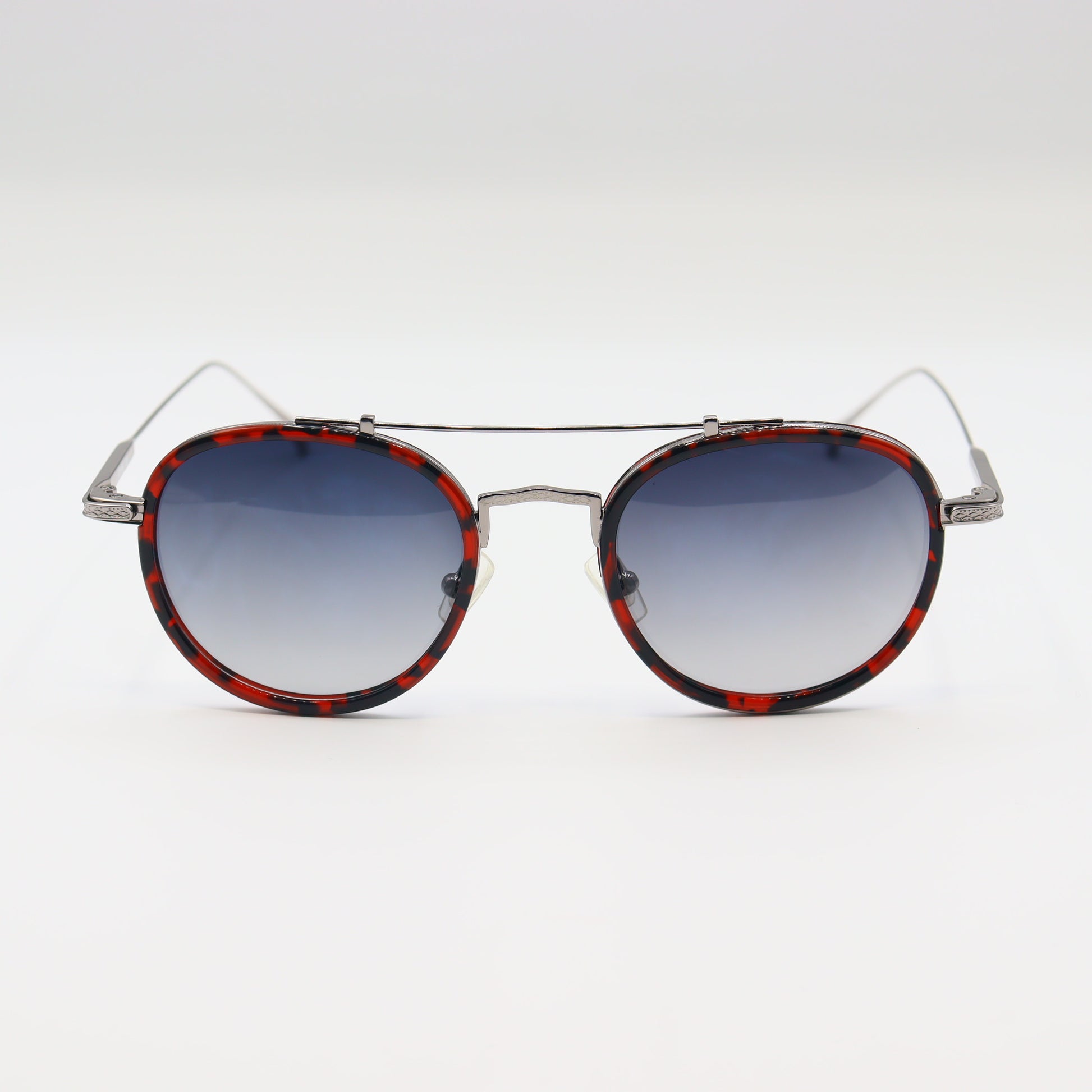 Vintage round sunglasses by CHASHMAY KHAS® with tortoise shell frames and gold accents, featuring polarized lenses.