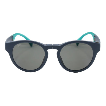 Off-White blue round sunglasses with matte navy and turquoise frames, stylish eyewear by CHASHMAY KHAS®