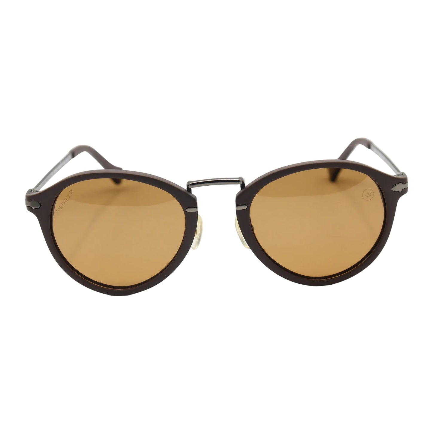 Retro P round premium sunglasses by CHASHMAY KHAS® with metal bridge, featuring classic design and stylish eyewear.