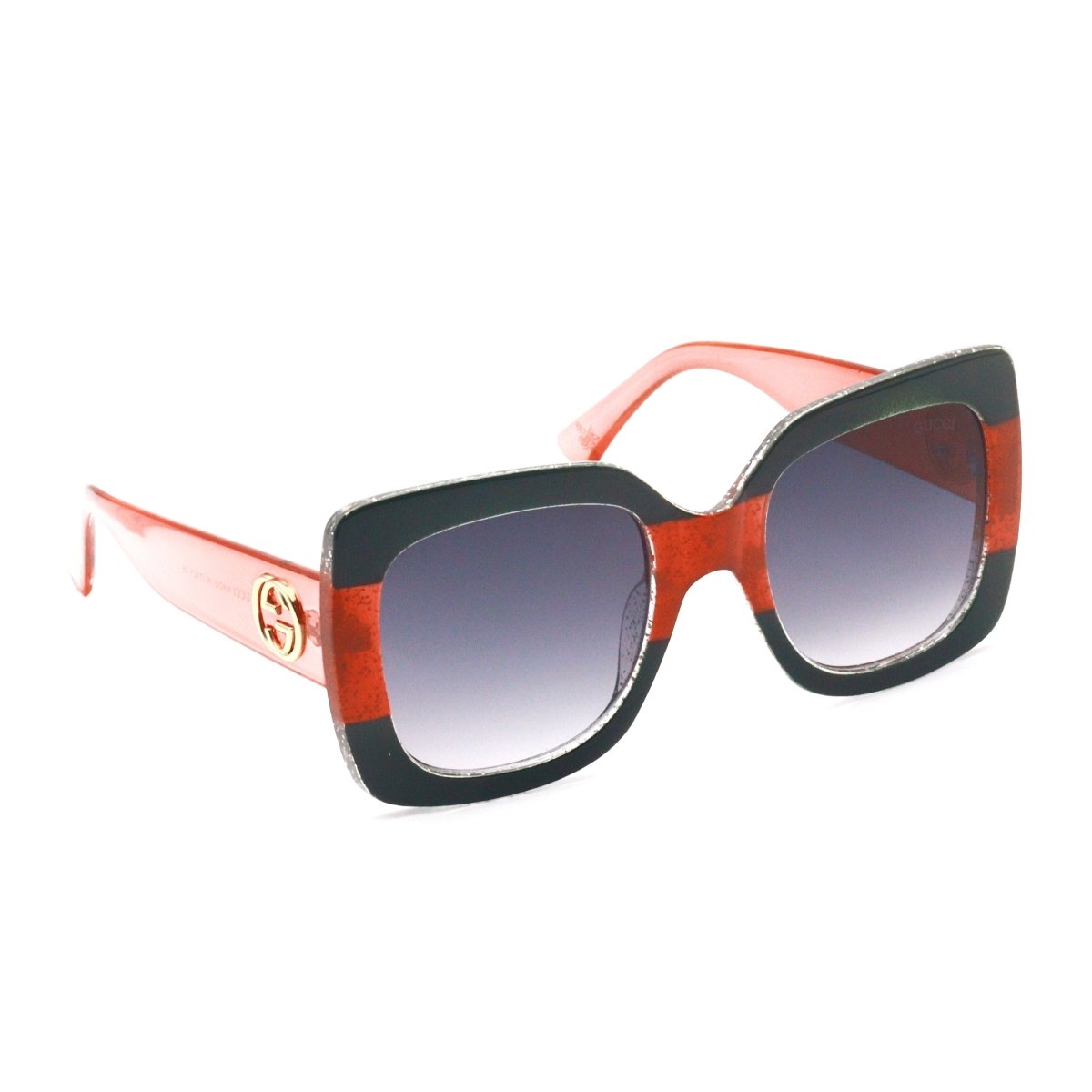 Gucci - Web - Stripe - Glitter - Oversized - Square - Sunglasses - CHASHMAY KHAS® - product_vendor
